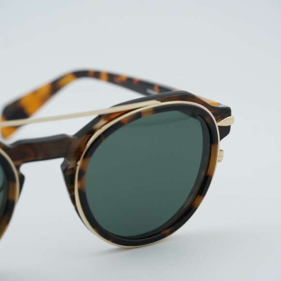 Rag & Bone RNB6006/S 0086 QT Sunglasses Havana Square Frame, Green Lenses - Picture 2 of 10